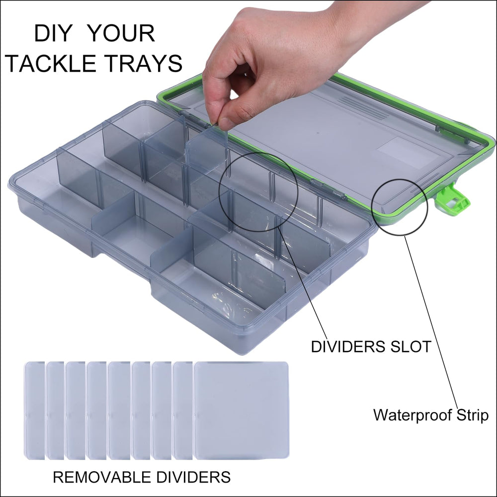 Kulport tackle box lid showing waterproof gasket