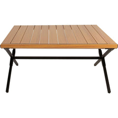 Kuma Camp Crew coffee table bamboo top provides sturdy outdoor dining surface