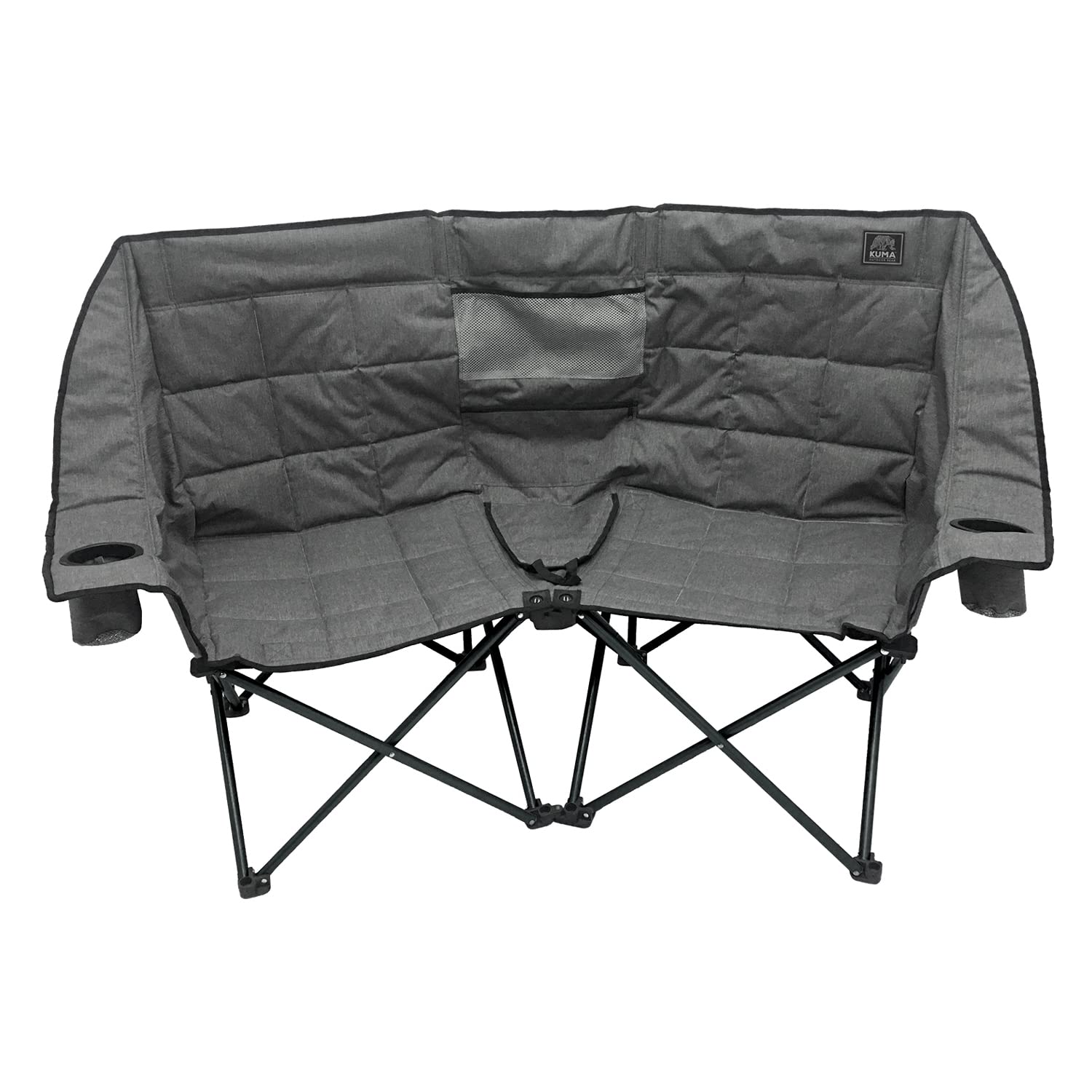 Kuma Outdoor Gear Kozy Bear Chair duo-seat setup provides comfortable shared lounging for two outdoors.