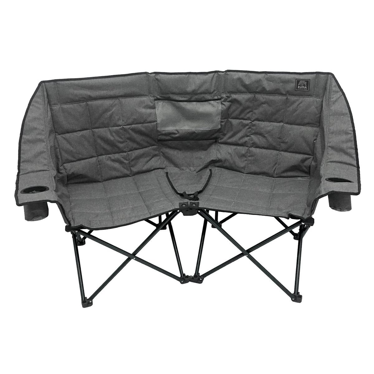 Kuma Outdoor Gear Kozy Bear Chair duo-seat setup provides comfortable shared lounging for two outdoors.