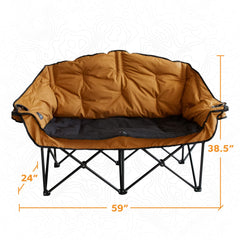 Kuma Bear Buddy supports up to 500 pounds for stable outdoor seating.