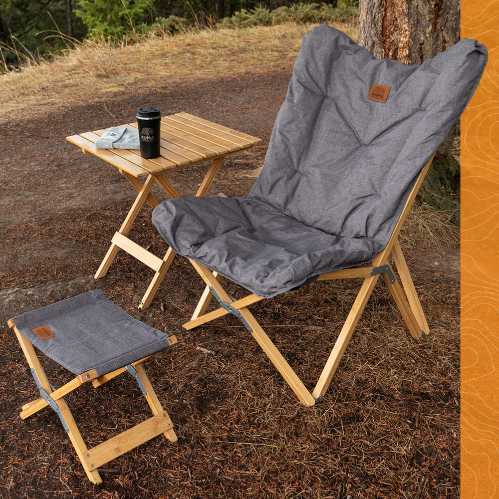 Kuma Yoho Bamboo Butterfly Chair with carry bag for easy transport