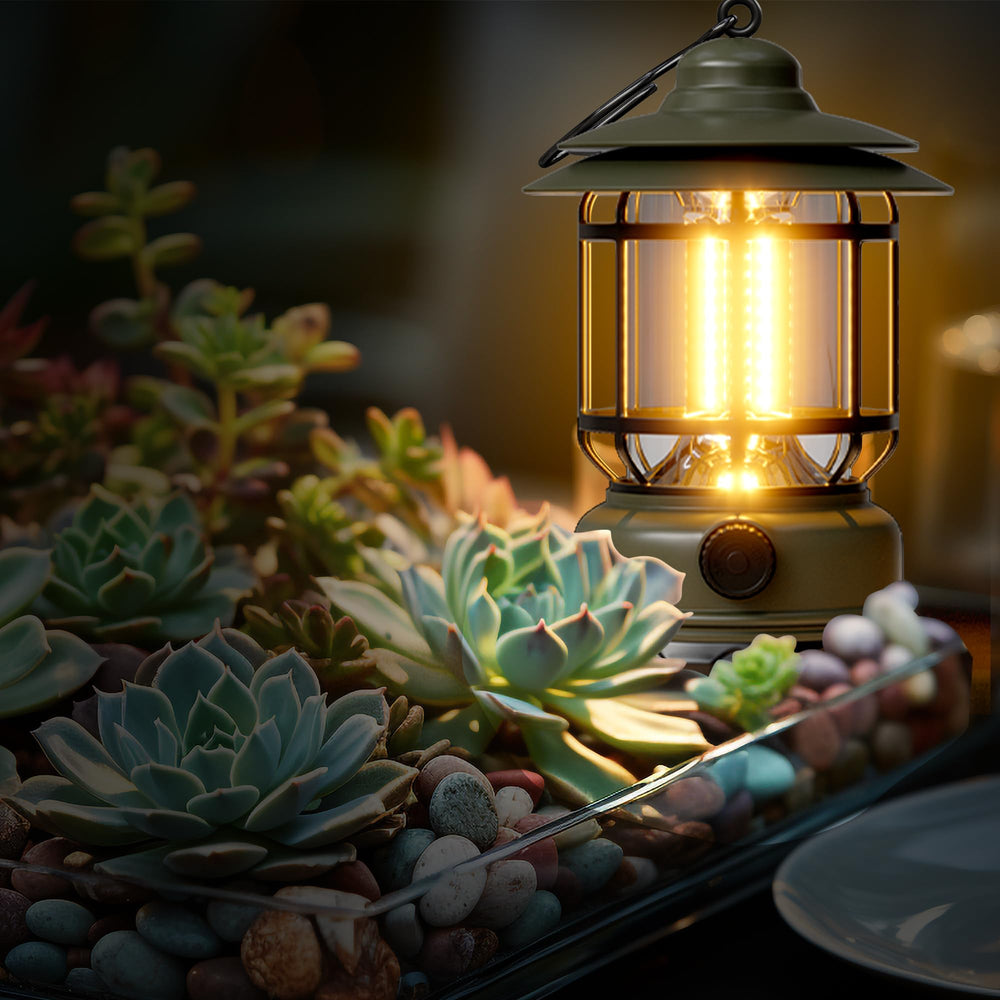 KUNDGLA lightweight lantern with collapsible hooks ready to hang anywhere.