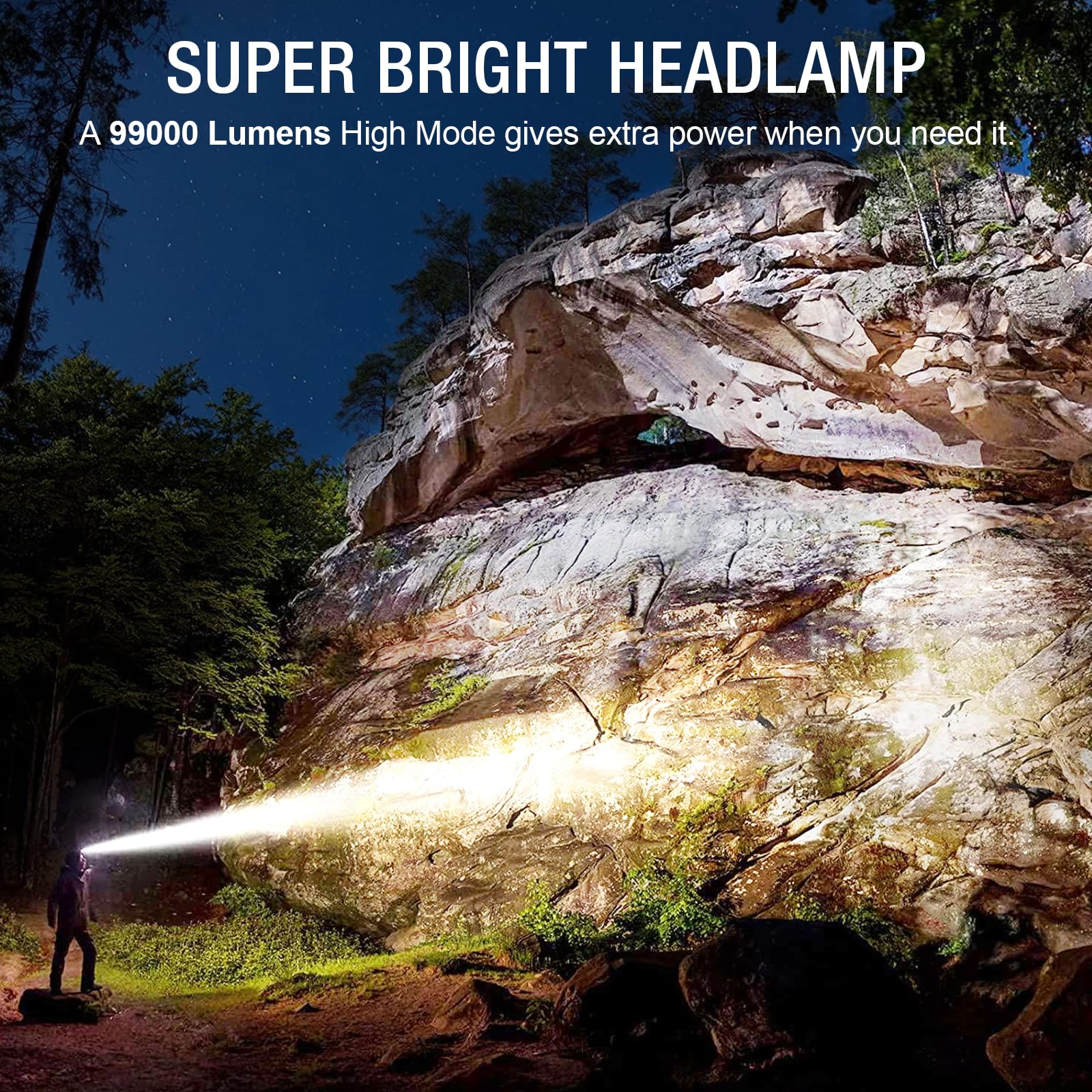 Kungf headlamp three modes for versatile lighting