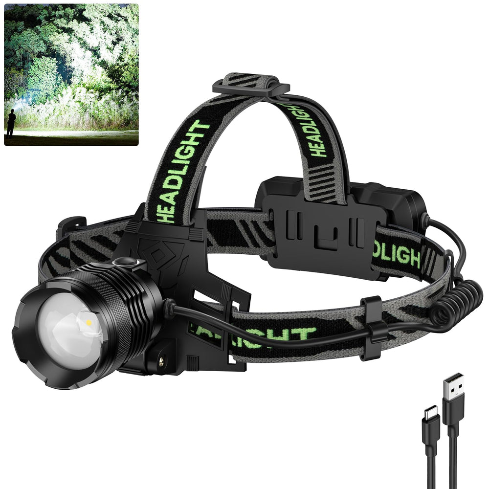 Kungf headlamp ultra-bright beam for outdoor visibility