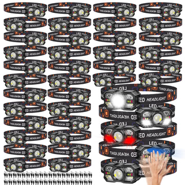KunHe 40-pack headlamp multi-pack for reliable outdoor lighting and affordable group adventures.