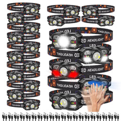 KunHe headlamp packaged as a 20-pack for gifting and bulk outdoor lighting.