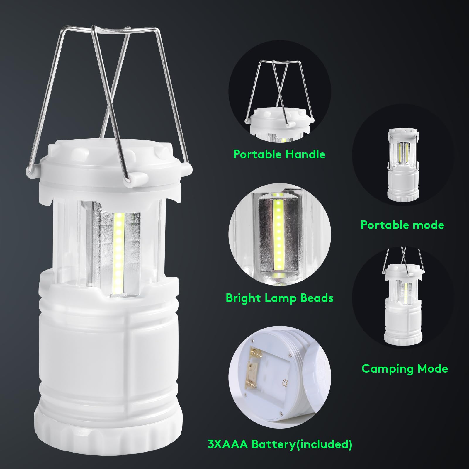 KunHe 30 AA batteries included pack powers dependable lighting on trips