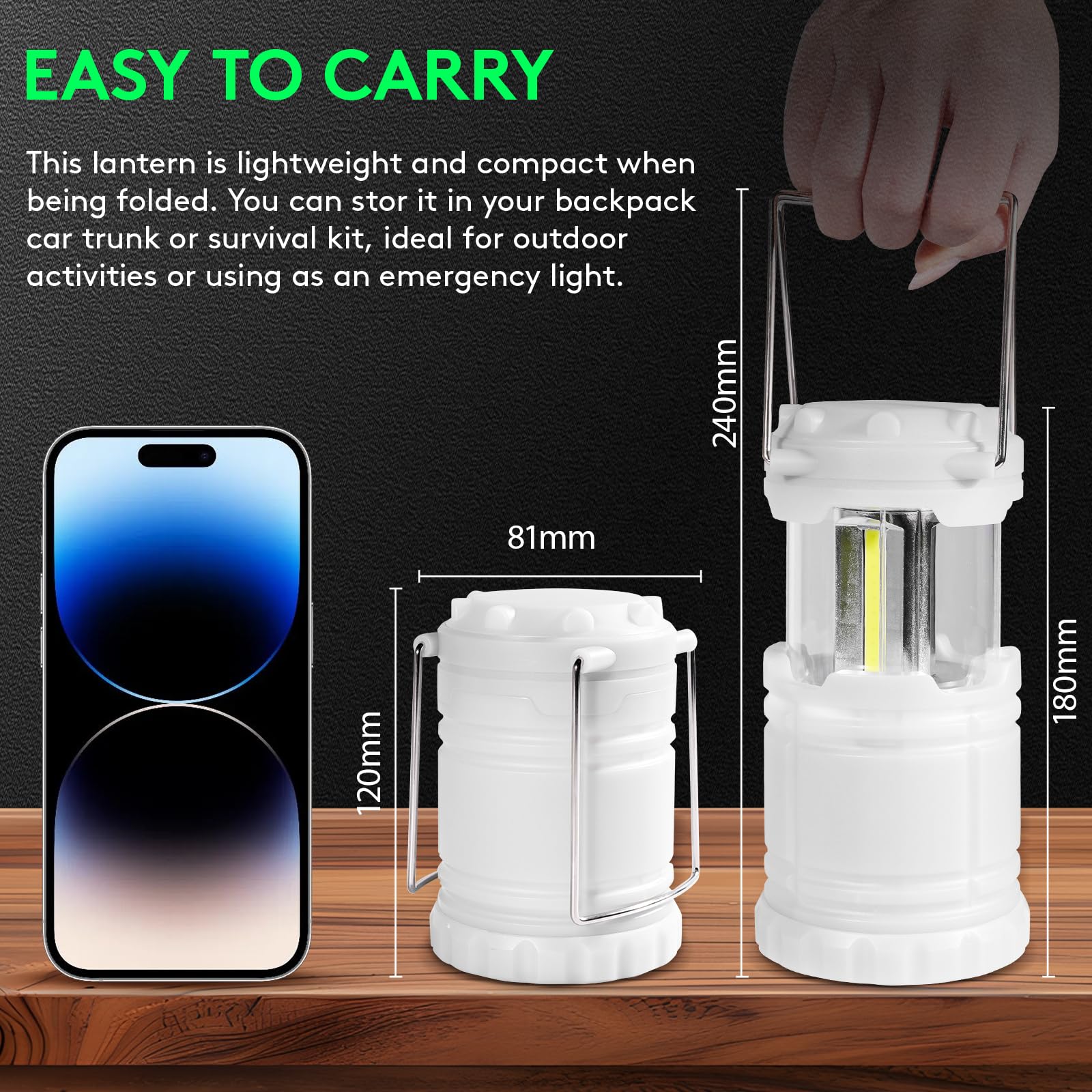KunHe home/outage-ready lantern provides safe lighting for family emergencies