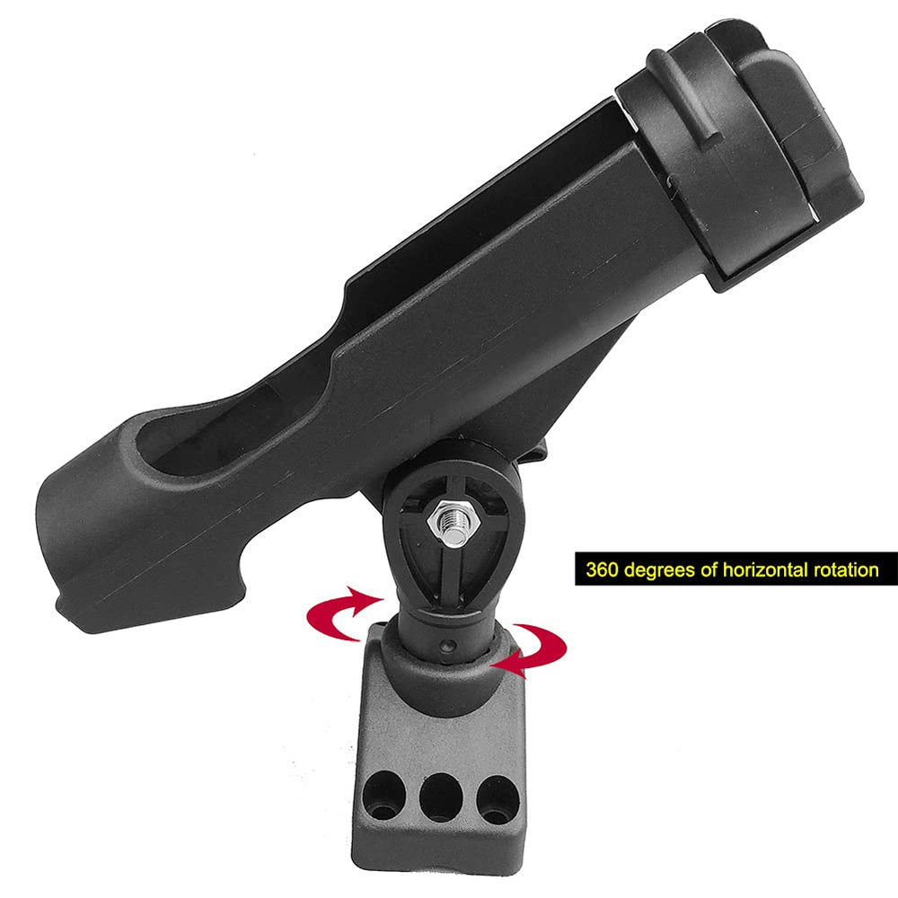 Deck mounting setup with four bolts, nuts, and screws