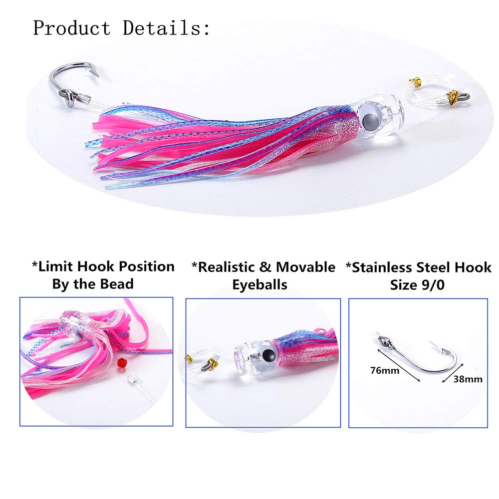 KUNSILANE 9-inch lure close-up with 3D eyes for realistic appeal