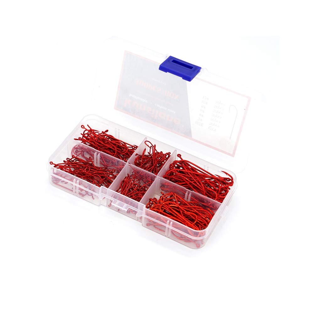Plastic storage box containing 50/100/250 piece hook assortment