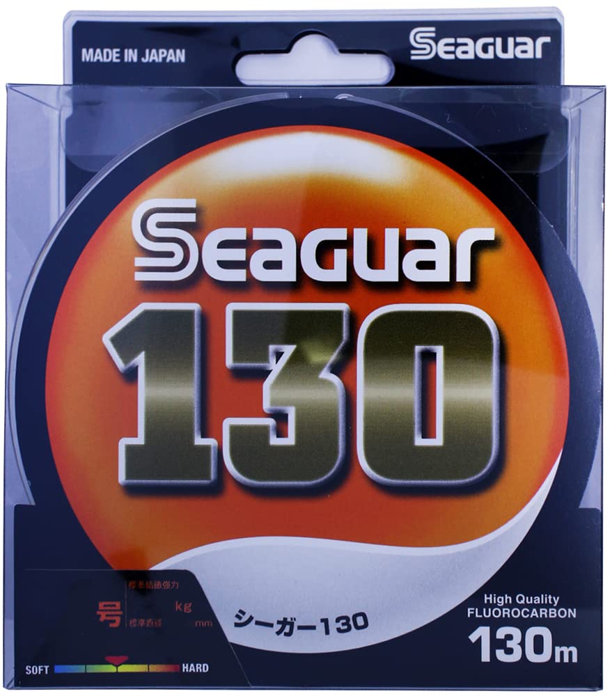 KUREHA Seaguar 130m spool, economical fluorocarbon for versatile fishing setups.