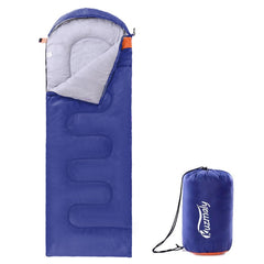 Kuzmaly camping sleeping bag front view shows all-season warmth for users