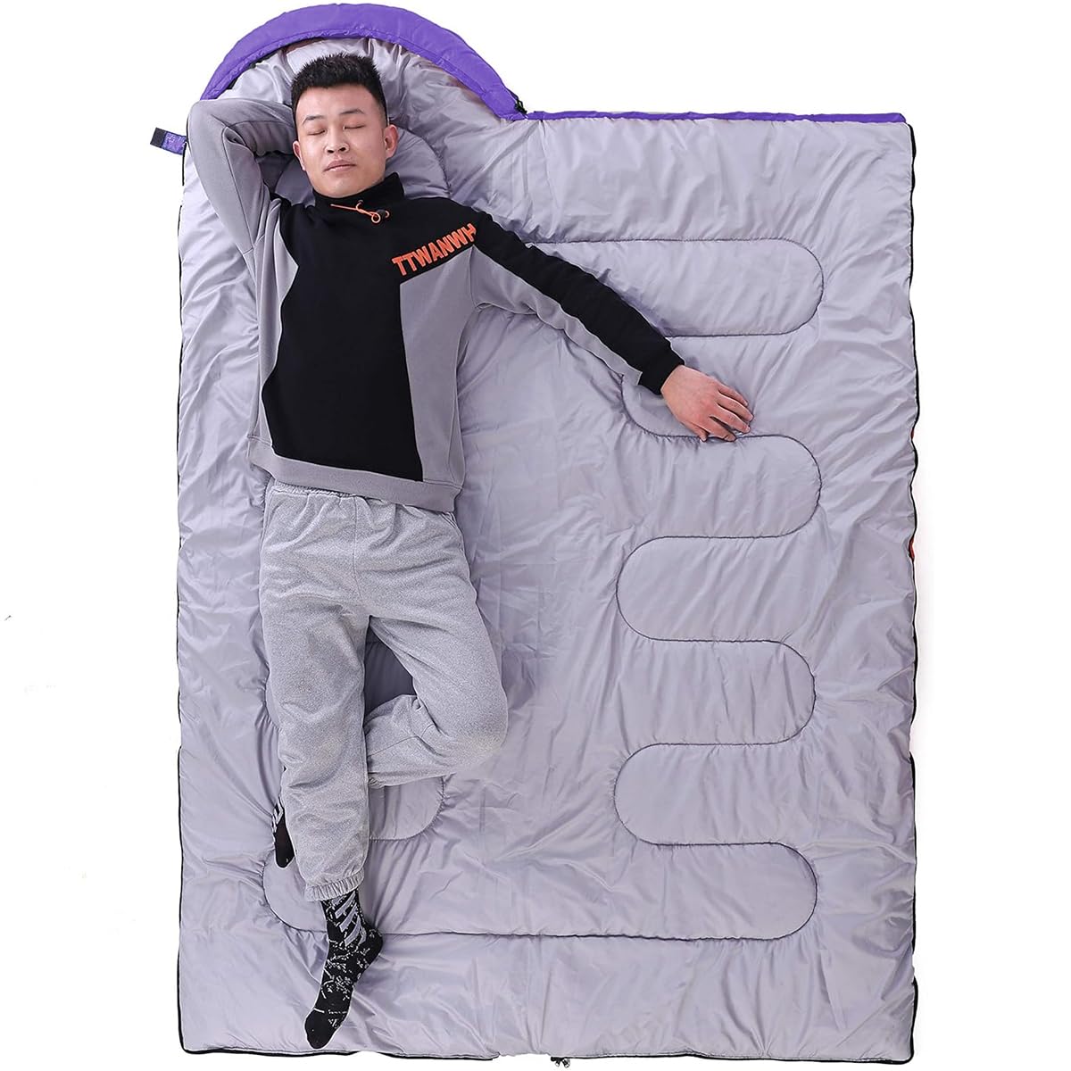 Kuzmaly sleeping bag suitable for adults and kids for outdoor adventures.
