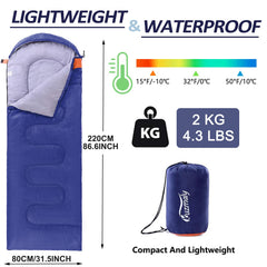 Kuzmaly camping sleeping bag laid-out interior emphasizes soft fill and breathable fabric