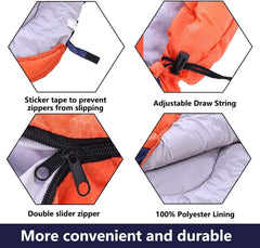 Kuzmaly camping sleeping bag waterproof shell resists damp for dry nights