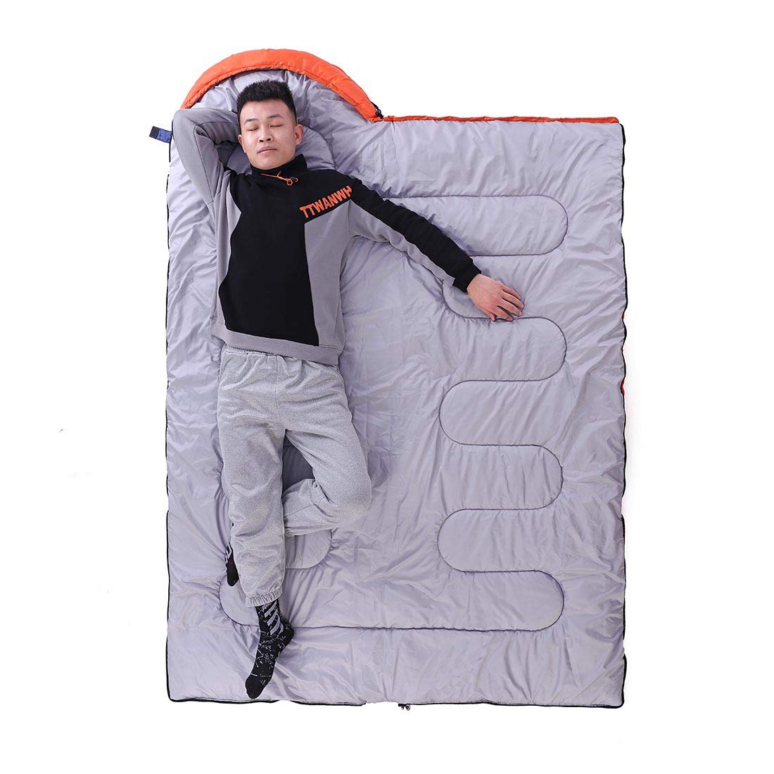 Kuzmaly sleeping bag easy cleaning machine washable with travel bag for convenience.