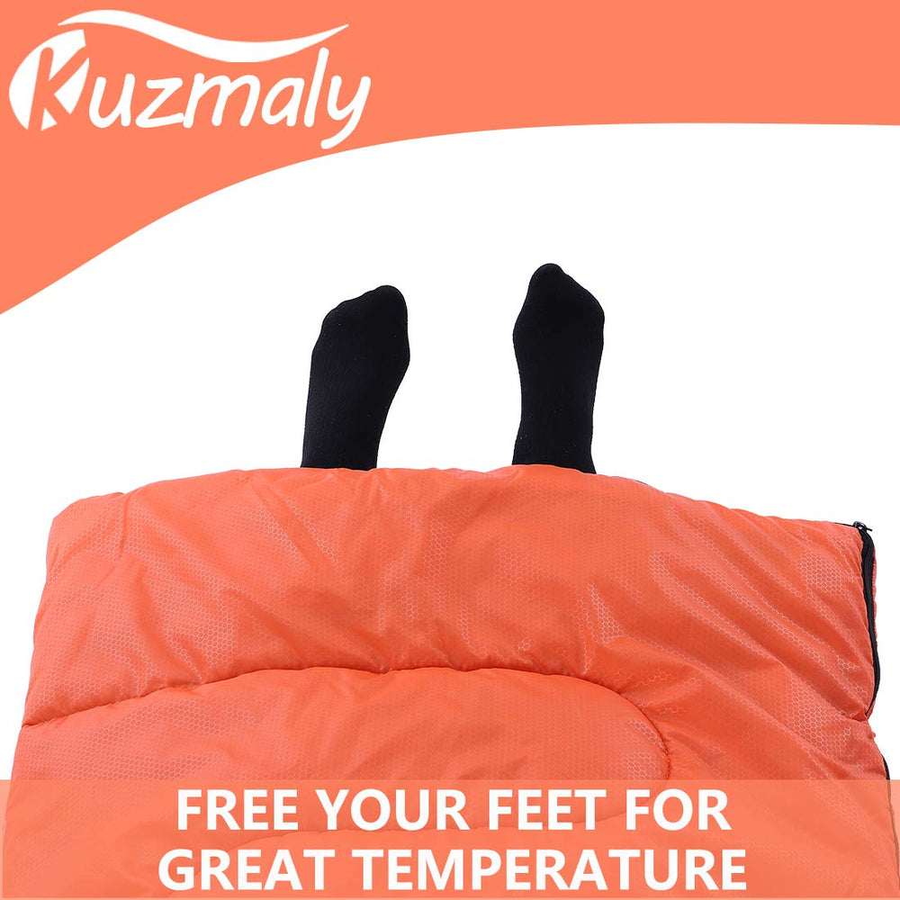 Kuzmaly sleeping bag lightweight 2.9lbs for effortless carrying on hikes and trips.