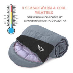 Kuzmaly ultralight sleeping bag weighs 2.9 lbs for easy backpacking