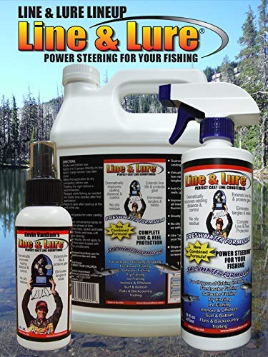 KVD Line & Lure Conditioner packaging displayed inside a tackle kit