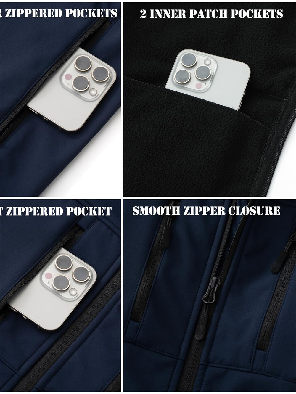 KVE men's vest shows six pockets for secure, on-the-go storage.