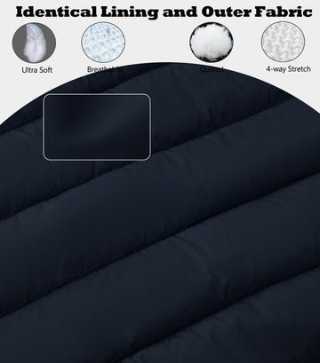 KVE windproof warm coat navy hooded close-up