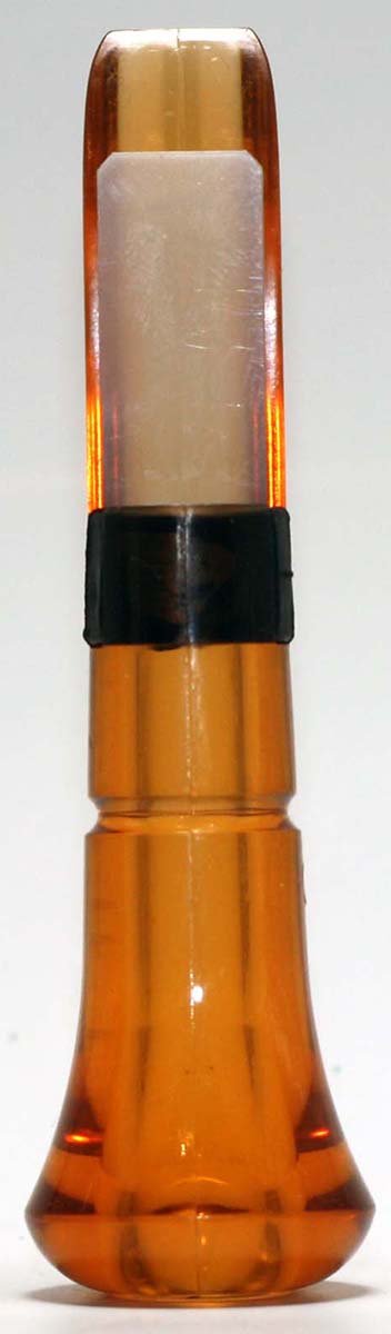 Kwack Wacker Cash Money single reed duck call inserts in bourbon finish; realistic duck calls attract ducks.