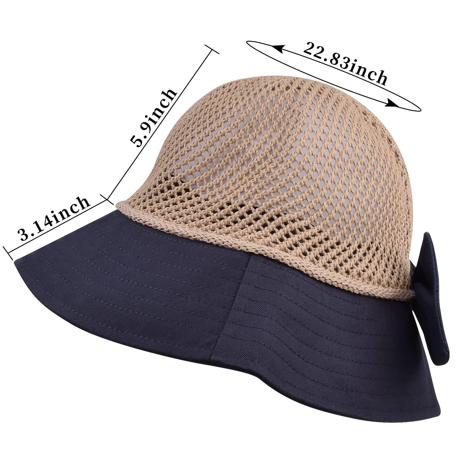 Breathable mesh crown detail of the sun hat