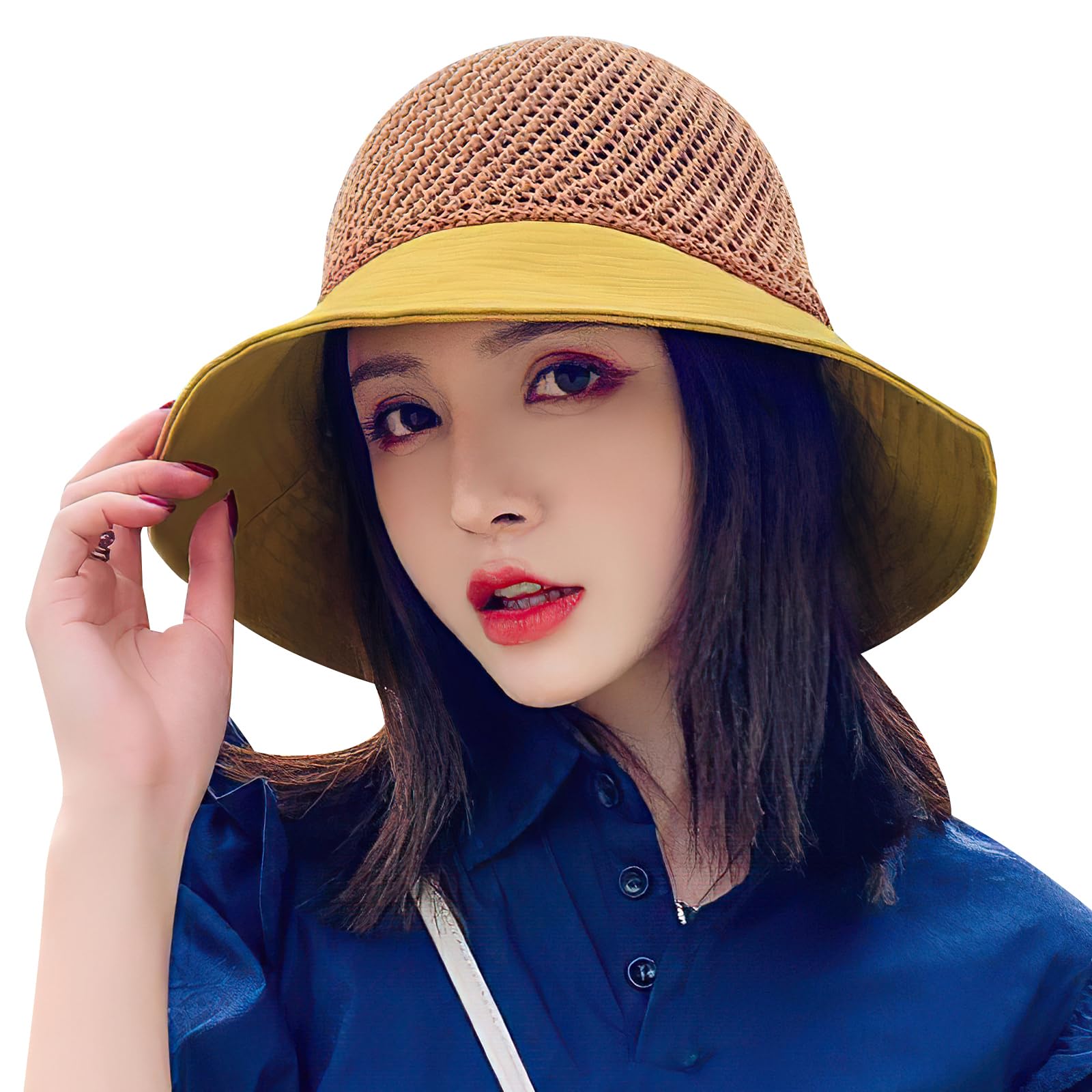 UPF 50+ sun protection label on hat