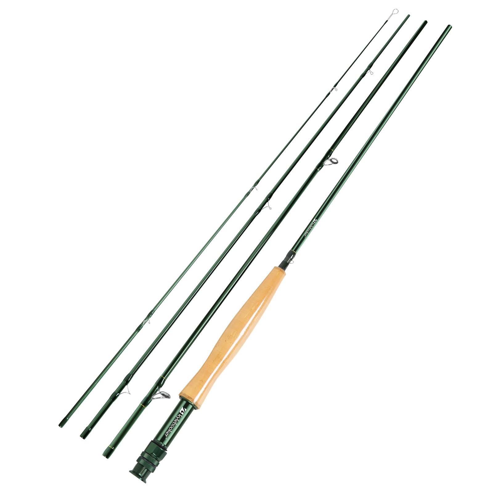 Kylebooker 4wt 8ft fly rod close up highlighting lightweight graphite for easy casting
