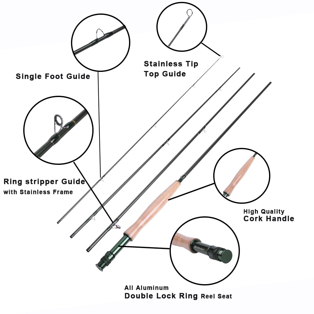 Kylebooker 4 wt fly rod in four-section configuration