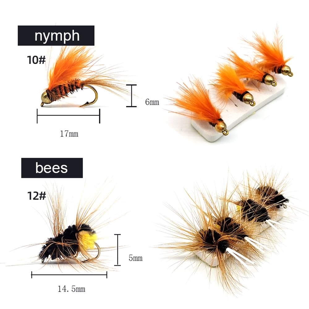 Colorful assortment of fly patterns in Kylebooker kit