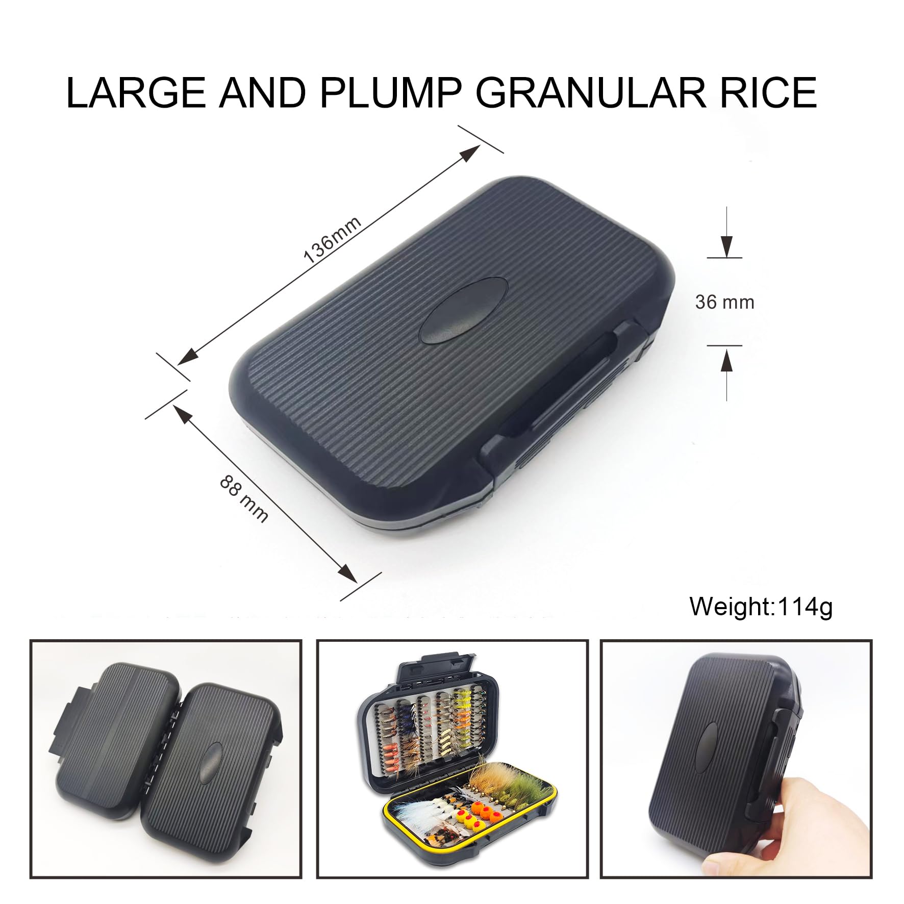 Hand-tied trout fly patterns in kit