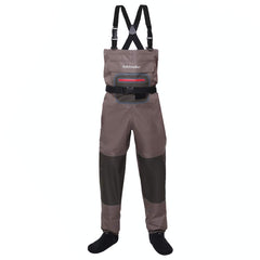 Kylebooker breathable wader material close-up showing waterproof, breathable 3-layer fabric for dry days.