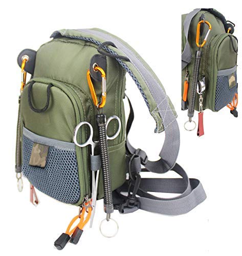 Hands-free gear access with chest pack in outdoor setting