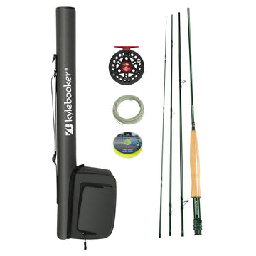 Kylebooker fly rod 9ft 5wt in action delivering precise casts on streams