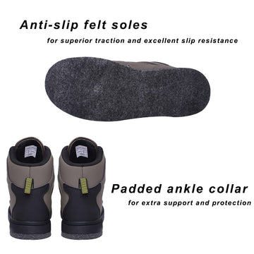 Kylebooker padded ankle collar enhances support during long wading sessions.