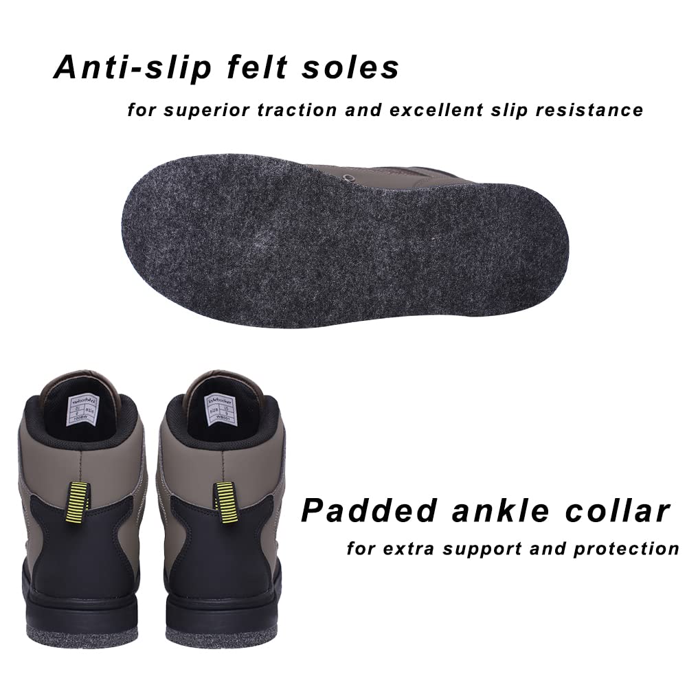 Kylebooker padded ankle collar enhances support during long wading sessions.