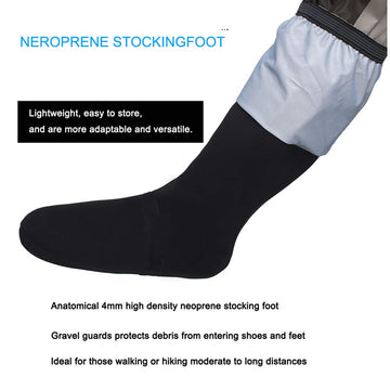 Kylebooker neoprene stockingfoot keeps feet warm and comfortable during long wading sessions