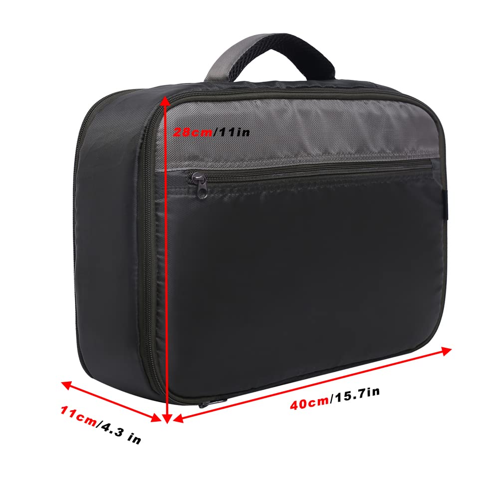 Mesh-lined interior pockets for lines and spools