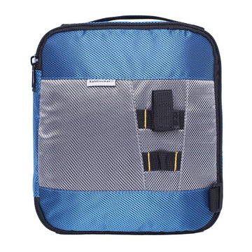 Blue Kylebooker soft plastic bait storage binder open layout with clear PVC bags