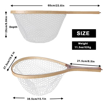 Kylebooker rubber-net closeup showing soft, fish-friendly mesh.