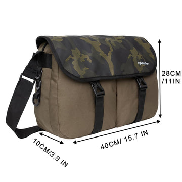 Kylebooker Trout Fishing Bag green cover flap protects pockets from rain and dirt