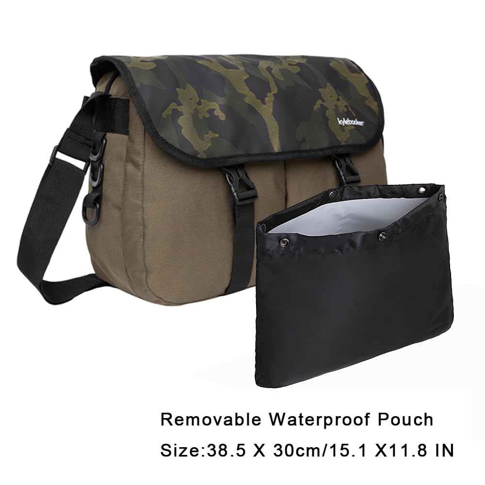 Kylebooker Trout Fishing Bag green front pockets organize tippet flies and tools at-hand