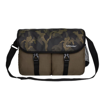 Kylebooker Trout Fishing Bag green side profile highlights compact crossbody convenience for anglers