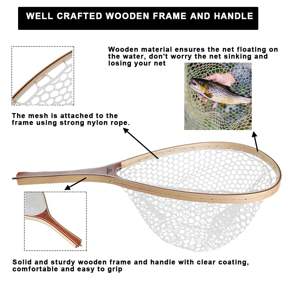 Kylebooker wooden handle detail highlights smooth grip.