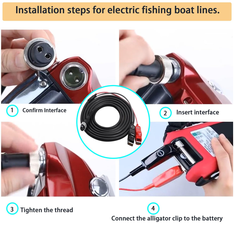 Saltwater-ready electric reel power cord by KZfuli
