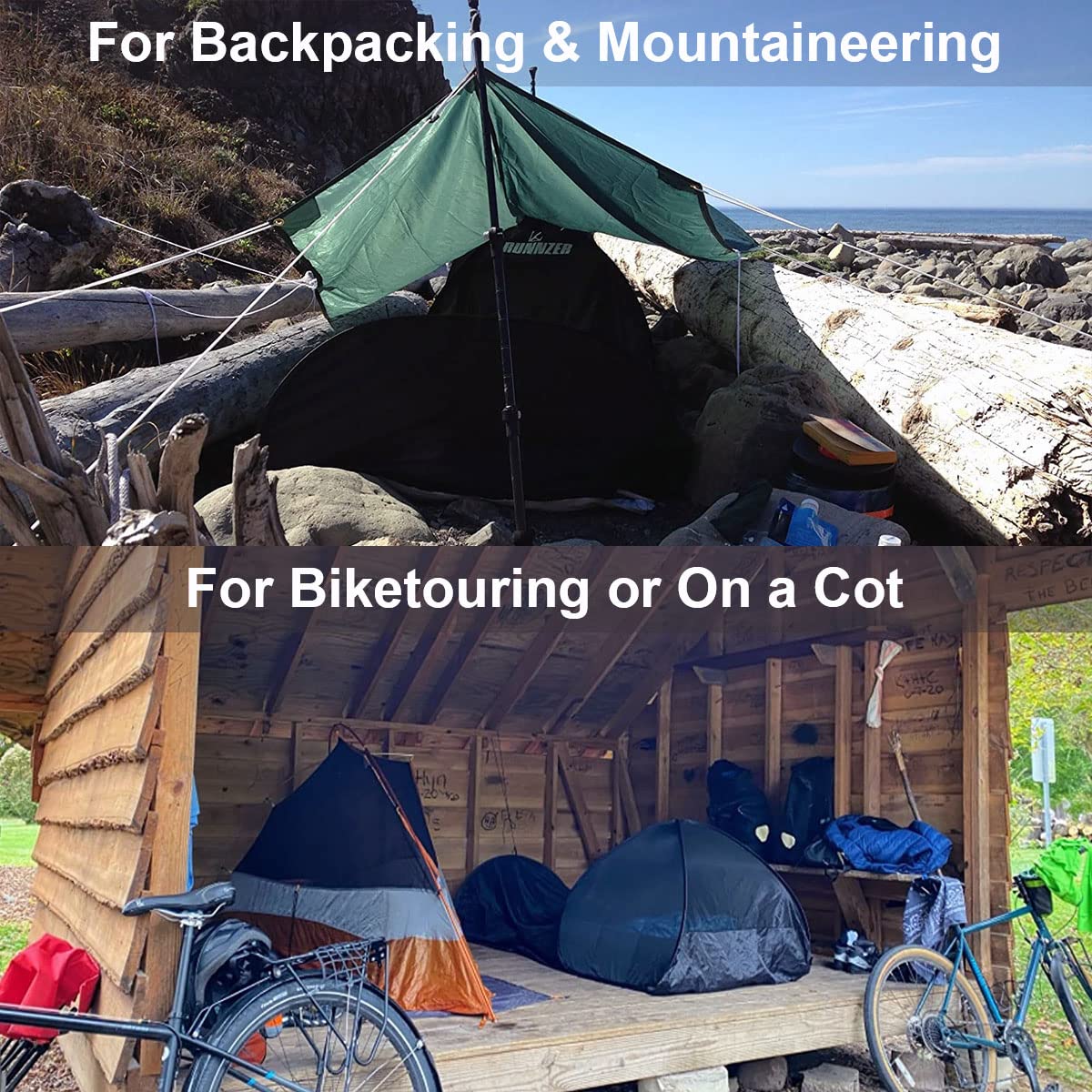 L RUNNZER high-mesh coverage keeps insects out while enjoying scenery.