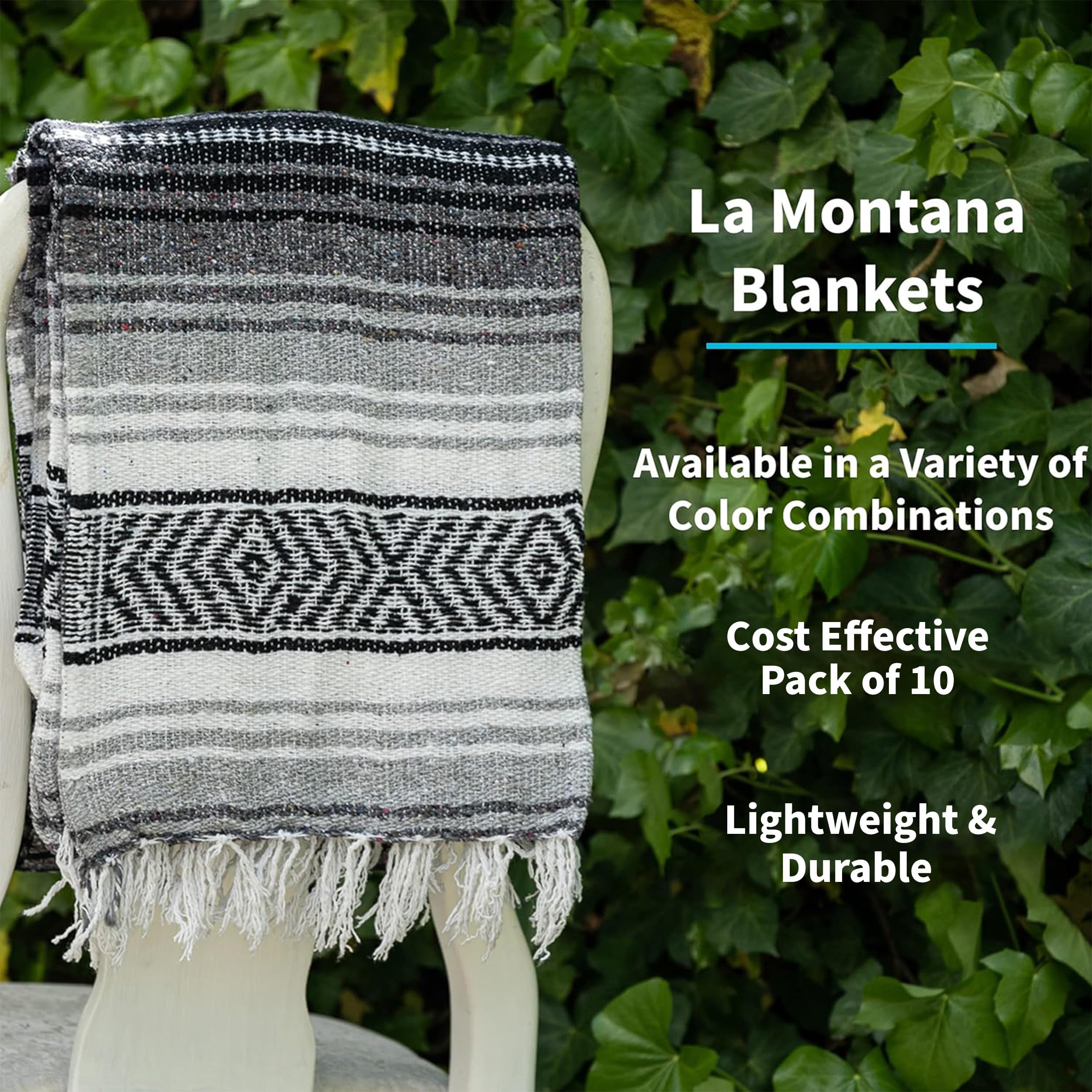 La Montana neutral home decor blanket adds cultural charm to living spaces.